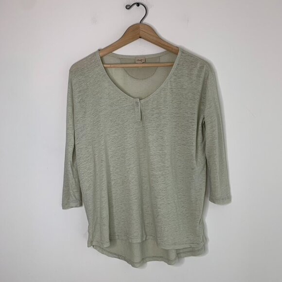 Aritzia Wilfred Top T-shirt Sage Green Burnout Heathered Casual Basic Size XS - Picture 5 of 15